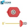 Clean Strike Pressure Washer Spray Nozzle Tips, 0-Degrees Red, 1/4 Inch 5PK (3.0 Orifice) CS-1024